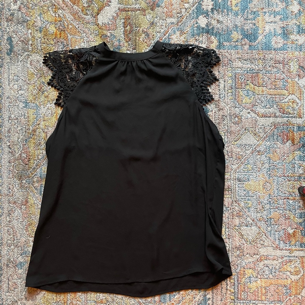 Black lace sleeved top